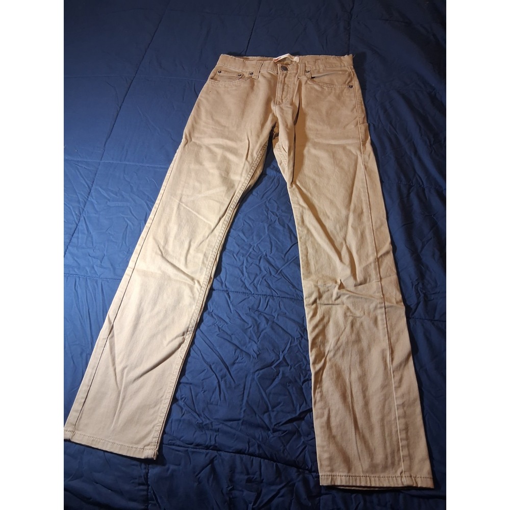 Levis‎ 511 Slim Khaki Pants Boys Kids Size 16 Regular 28x30 Stretch Beige Chino